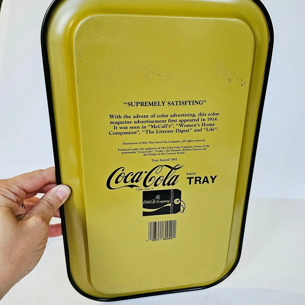 Vintage Coca-Cola Metal Serving Trays Set of 6 Flapper Girl Soda Memorabilia